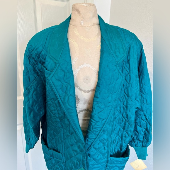 Vintage Silk Teal Jacket (small) - Picture 5 of 11